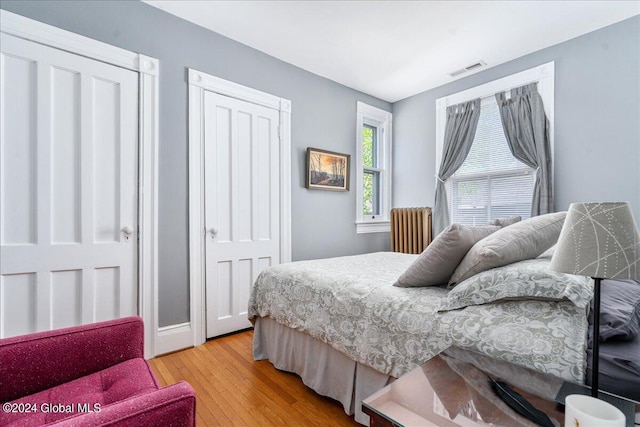 19 George St, Saratoga Springs, Inside, NY 12866 - bedroom featuring radiator, light wood-style floors, and a closet