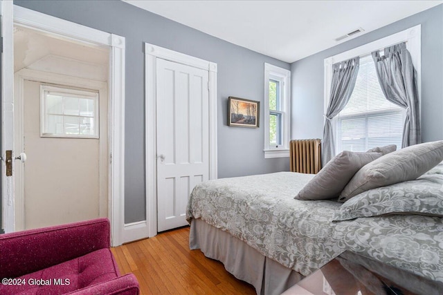 19 George St, Saratoga Springs, Inside, NY 12866 - bedroom featuring light wood finished floors, a closet, and radiator heating unit