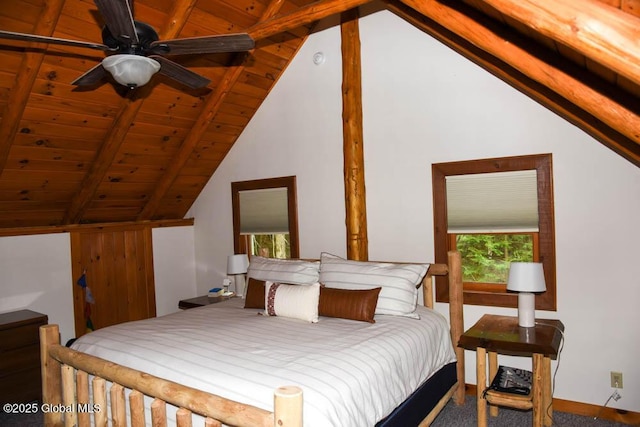 13 Dewey Rd, Chester, NY 12860 - bedroom with wood ceiling and carpet flooring