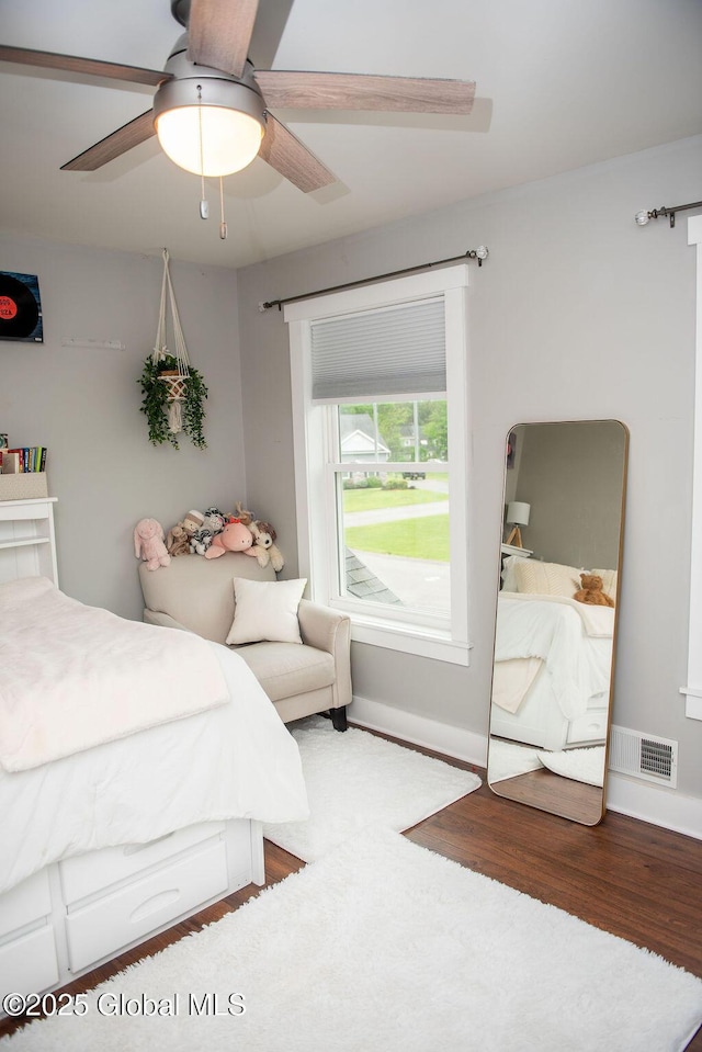 20 Bridgewater Ct, Clifton Park, NY 12065 - bedroom featuring wood finished floors, ceiling fan, and baseboards