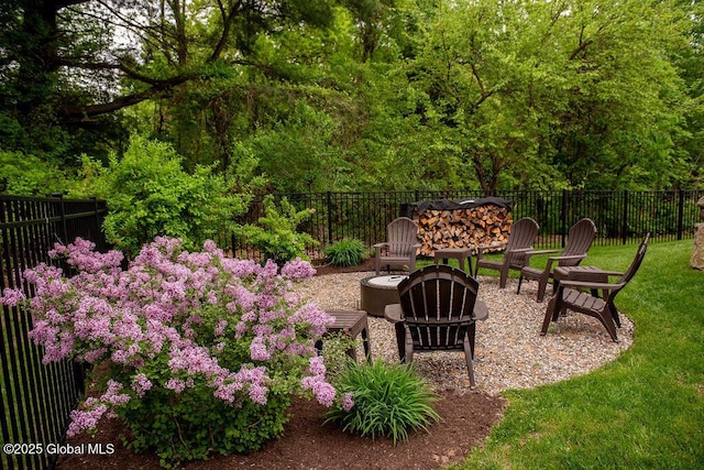 20 Bridgewater Ct, Clifton Park, NY 12065 - view of yard with an outdoor fire pit