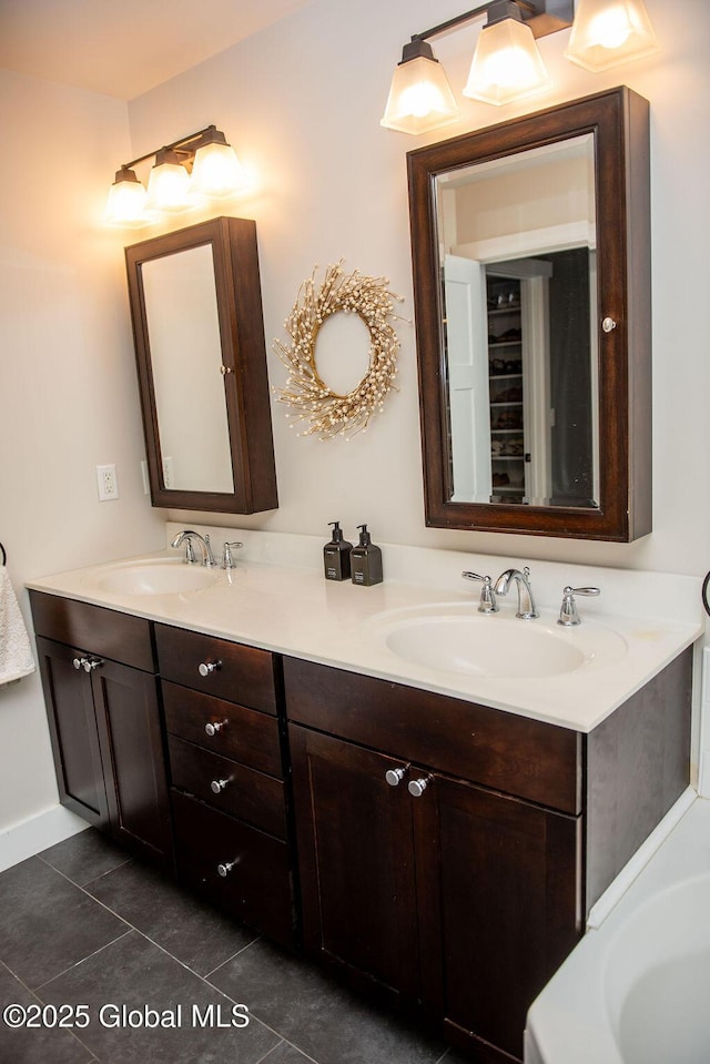 20 Bridgewater Ct, Clifton Park, NY 12065 - full bathroom featuring tile patterned floors and double vanity