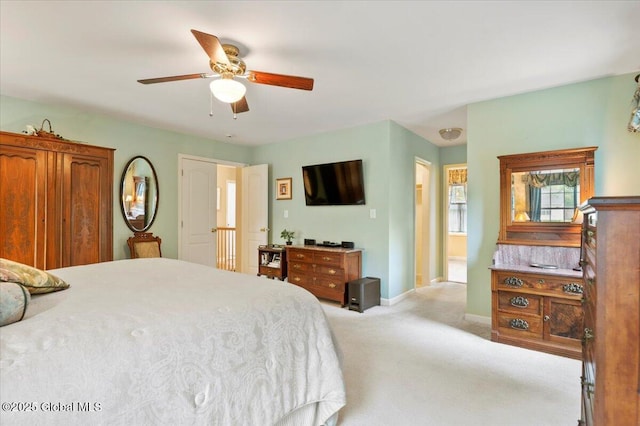 71 Hearthstone Dr, Wilton, NY 12831 - carpeted bedroom with baseboards and ceiling fan