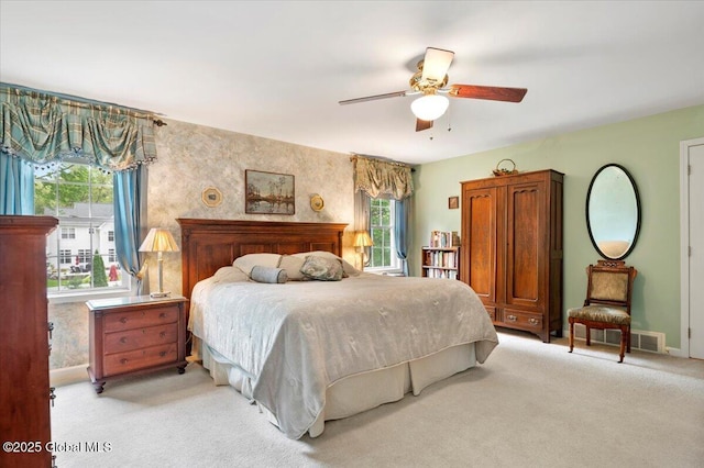 71 Hearthstone Dr, Wilton, NY 12831 - bedroom featuring light colored carpet, baseboards, and a ceiling fan