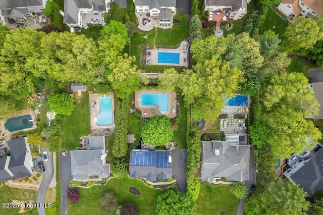 71 Hearthstone Dr, Wilton, NY 12831 - aerial perspective of suburban area with a pool area