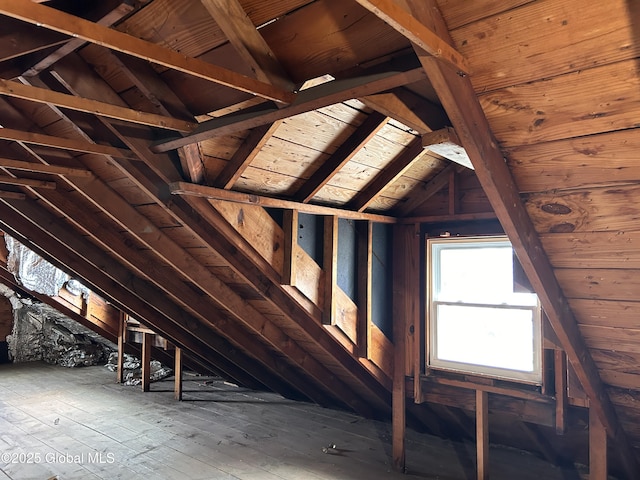 view of attic