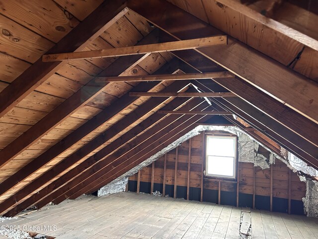 view of attic