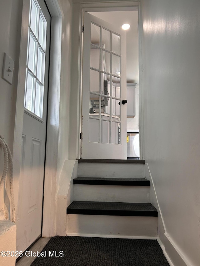 view of stairs