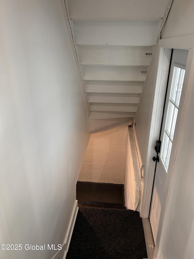 view of stairway