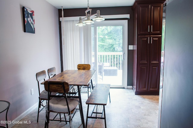 31 Whipple Tree Rd, Milton, NY 12020 - dining area with a chandelier and baseboards