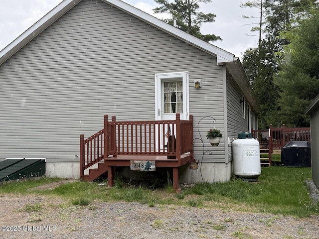 2148 US Route 9, Schroon Lake, NY 12870 - back of house featuring a wooden deck