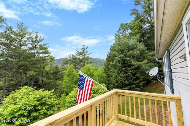 2148 US Route 9, Schroon Lake, NY 12870 - wooden terrace featuring a mountain view