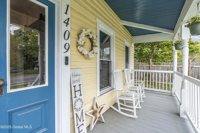 1409 Indian Fields Rd, Bethlehem, NY 12067 - wooden deck with covered porch