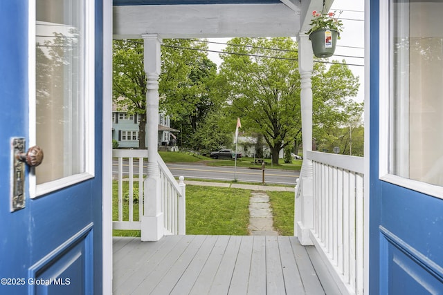 1409 Indian Fields Rd, Bethlehem, NY 12067 - deck featuring a porch
