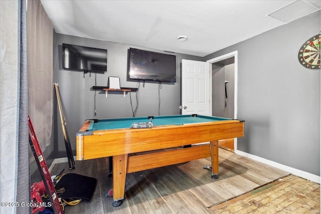 57 O Connell St, Albany, NY 12209 - rec room with baseboards, pool table, and wood finished floors