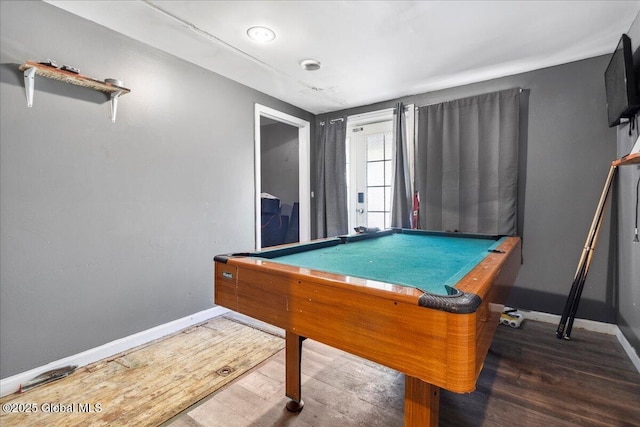 57 O Connell St, Albany, NY 12209 - rec room with wood finished floors, baseboards, and billiards table