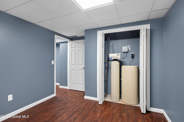 13 Peach Tree Ln, Wilton, NY 12831 - hall with wood finished floors, a drop ceiling, and baseboards