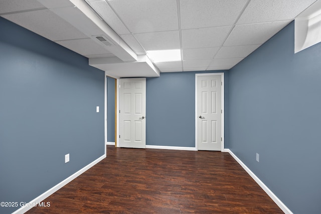 13 Peach Tree Ln, Wilton, NY 12831 - finished below grade area with wood finished floors, baseboards, and a drop ceiling