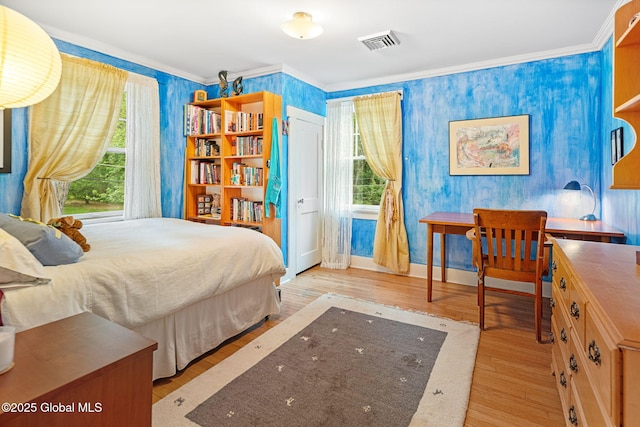 2 Loudon Pkwy, Colonie, NY 12211 - bedroom with wallpapered walls, hardwood / wood-style floors, and ornamental molding