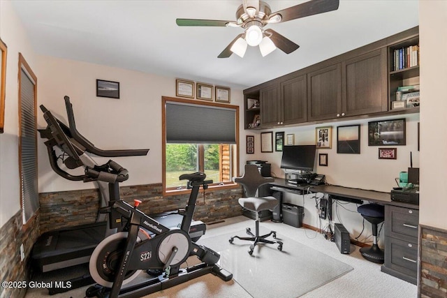 2158 State Route 29, Greenwich, NY 12834 - office space with a ceiling fan and carpet