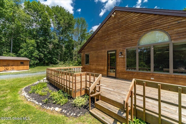 2158 State Route 29, Greenwich, NY 12834 - wooden deck featuring a lawn