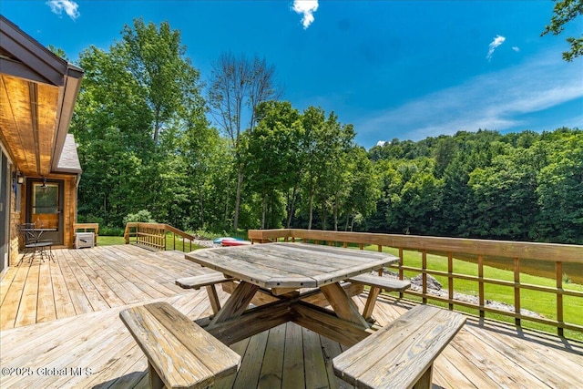 2158 State Route 29, Greenwich, NY 12834 - wooden terrace with outdoor dining area