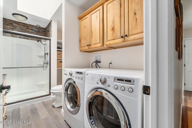 2158 State Route 29, Greenwich, NY 12834 - laundry area featuring separate washer and dryer and wood finished floors