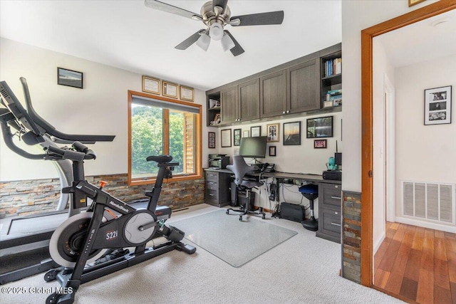 2158 State Route 29, Greenwich, NY 12834 - exercise room featuring ceiling fan