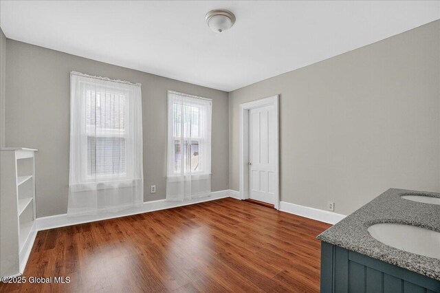 302 S William St, Johnstown, NY 12095 - interior space with wood finished floors and double vanity