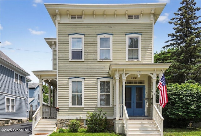 302 S William St, Johnstown, NY 12095 - italianate house featuring french doors