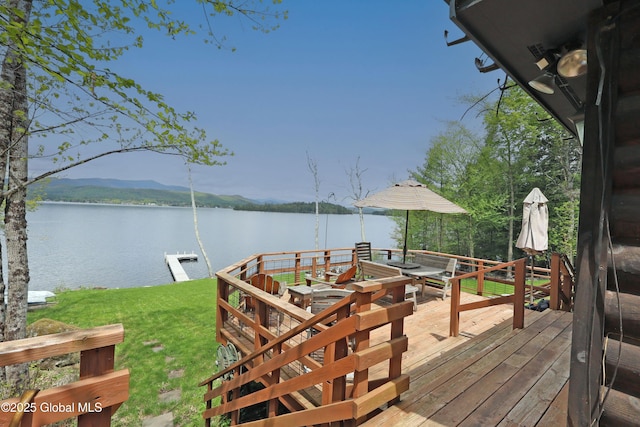 745 Adirondack Rd, Schroon Lake, NY 12870 - dock area with a water view and a yard