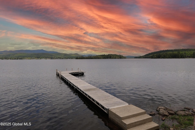 745 Adirondack Rd, Schroon Lake, NY 12870 - dock featuring a water and mountain view