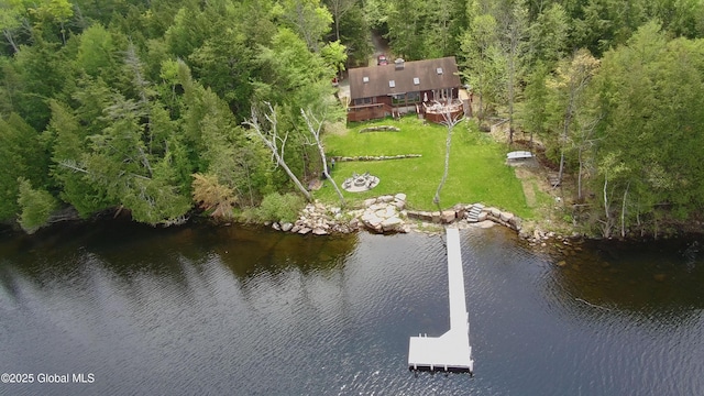 745 Adirondack Rd, Schroon Lake, NY 12870 - view from above of property featuring a nearby body of water and a forest