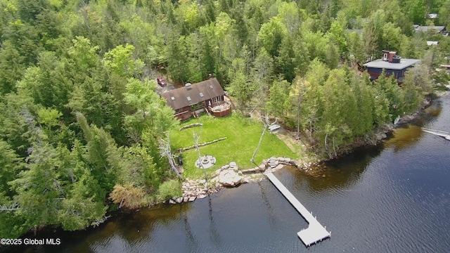 745 Adirondack Rd, Schroon Lake, NY 12870 - aerial overview of property's location with a nearby body of water and a forest