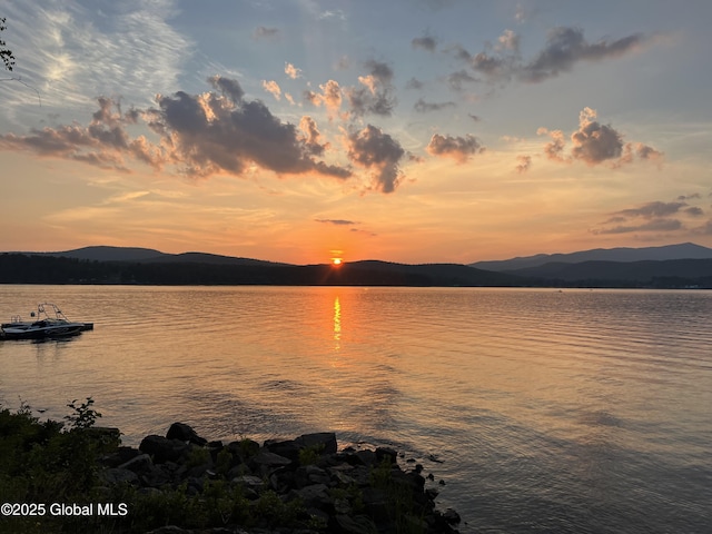 745 Adirondack Rd, Schroon Lake, NY 12870 - water view with mountains