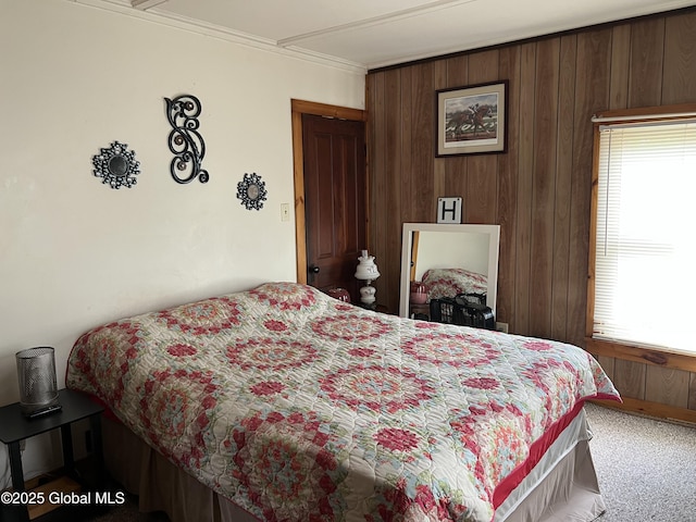11 Williams St, Granville, NY 12832 - bedroom featuring wood walls and carpet flooring