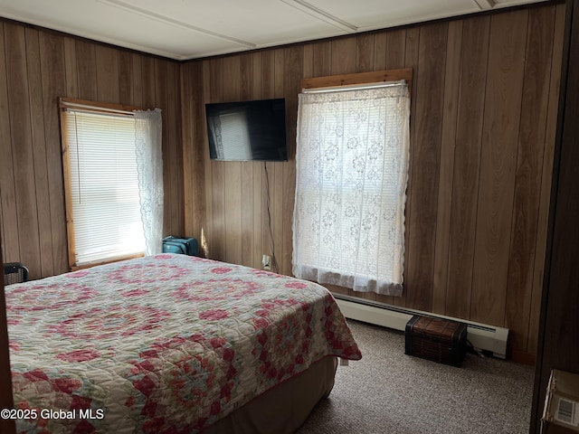 11 Williams St, Granville, NY 12832 - bedroom with multiple windows, carpet flooring, and wood walls