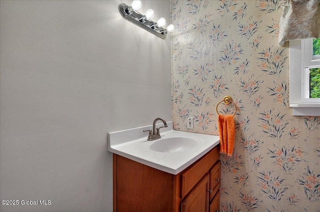 207 State Highway 5s, Florida, NY 12137 - bathroom with vanity and wallpapered walls