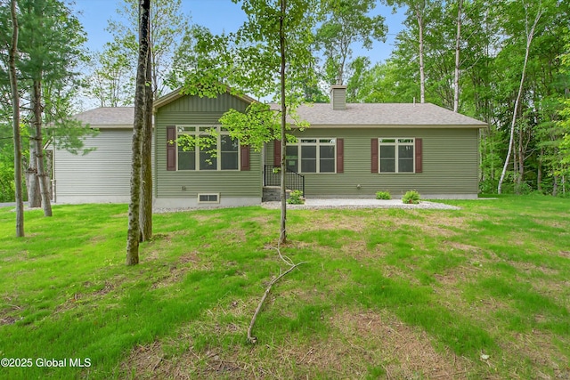 480 Selfridge Rd, Moreau, NY 12831 - view of front of property featuring a chimney and a front yard