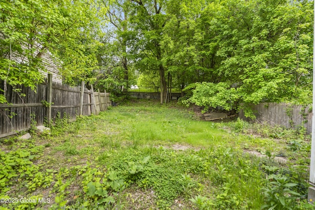 view of fenced backyard