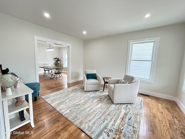354 Mohawk Ave, Scotia, NY 12302 - living area featuring wood finished floors, recessed lighting, and baseboards