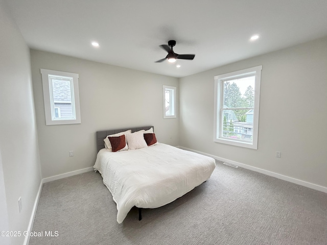 354 Mohawk Ave, Scotia, NY 12302 - bedroom featuring carpet flooring, recessed lighting, baseboards, and a ceiling fan