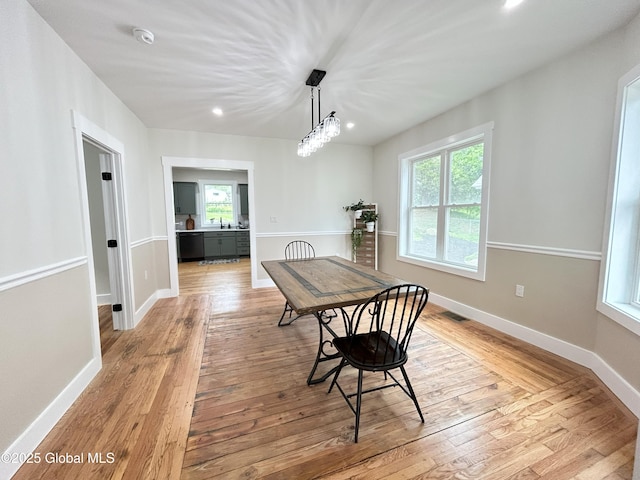 354 Mohawk Ave, Scotia, NY 12302 - dining space featuring light wood-type flooring, healthy amount of natural light, recessed lighting, and baseboards