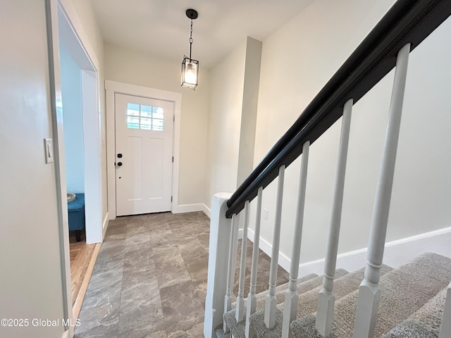 354 Mohawk Ave, Scotia, NY 12302 - foyer featuring stairs and baseboards