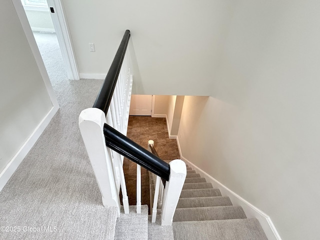 354 Mohawk Ave, Scotia, NY 12302 - stairs featuring carpet flooring and baseboards