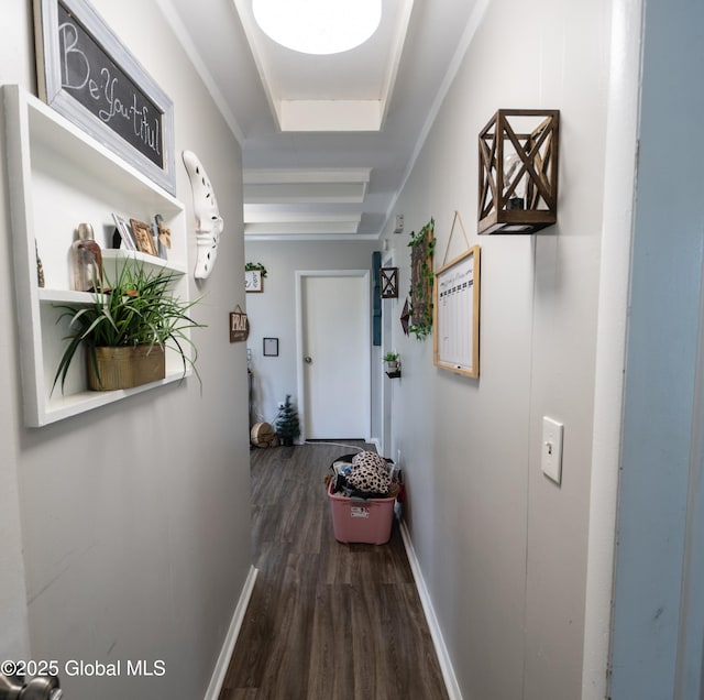1356 W High St, Ballston Spa, NY 12020 - hall featuring dark wood-style flooring and baseboards