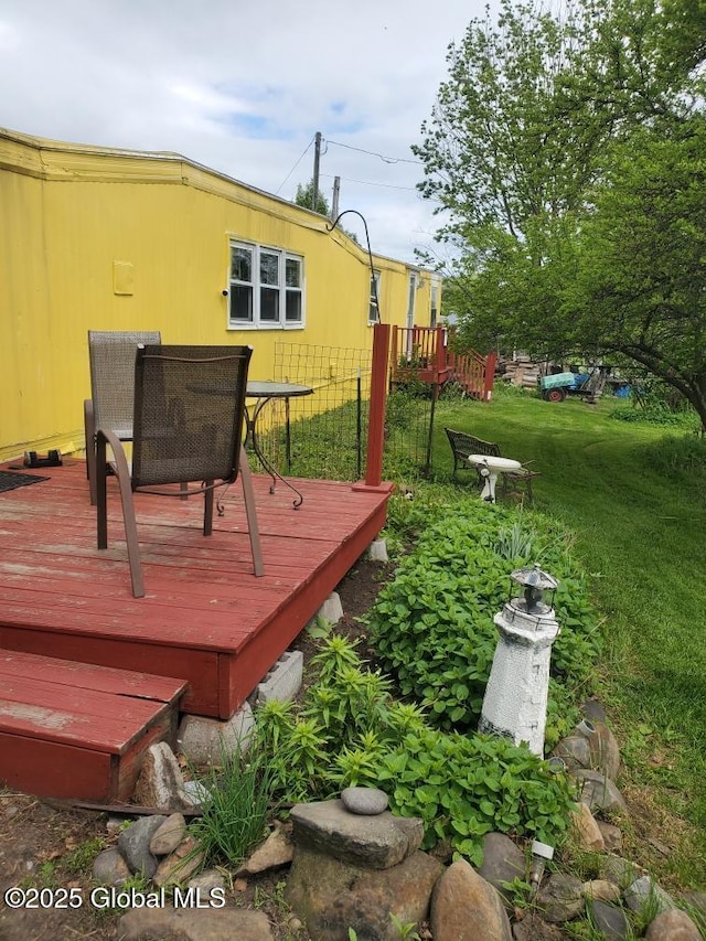 111 Mazur Rd, Florida, NY 12010 - wooden terrace with a lawn
