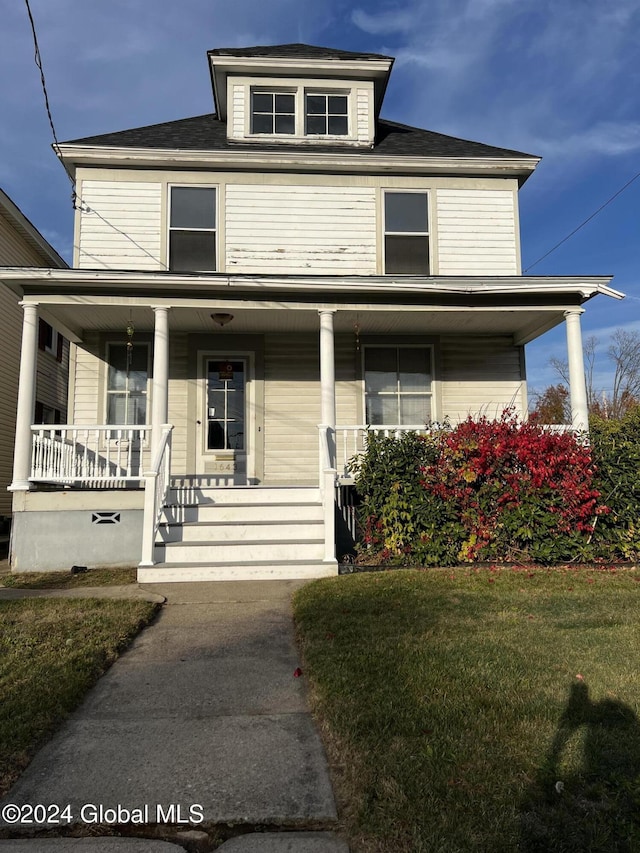 1643 Rugby Rd, Schenectady, NY 12309 - american foursquare style home with covered porch and a front yard