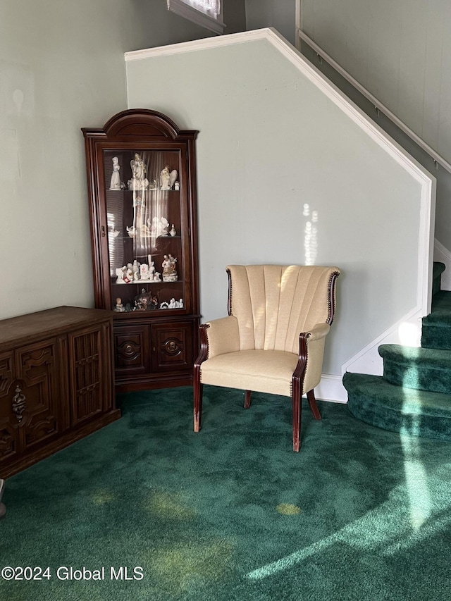 1643 Rugby Rd, Schenectady, NY 12309 - living area featuring carpet flooring and stairway