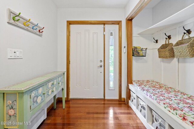 6175 Hawes Rd, Guilderland, NY 12009 - mudroom with wood finished floors and baseboards